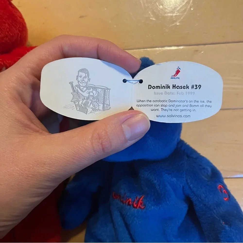 DOMINIK HASEK 39 Steve Yzerman 19 Salvino's Bammers NHL Beanie Bear Toy 1999 NWT
